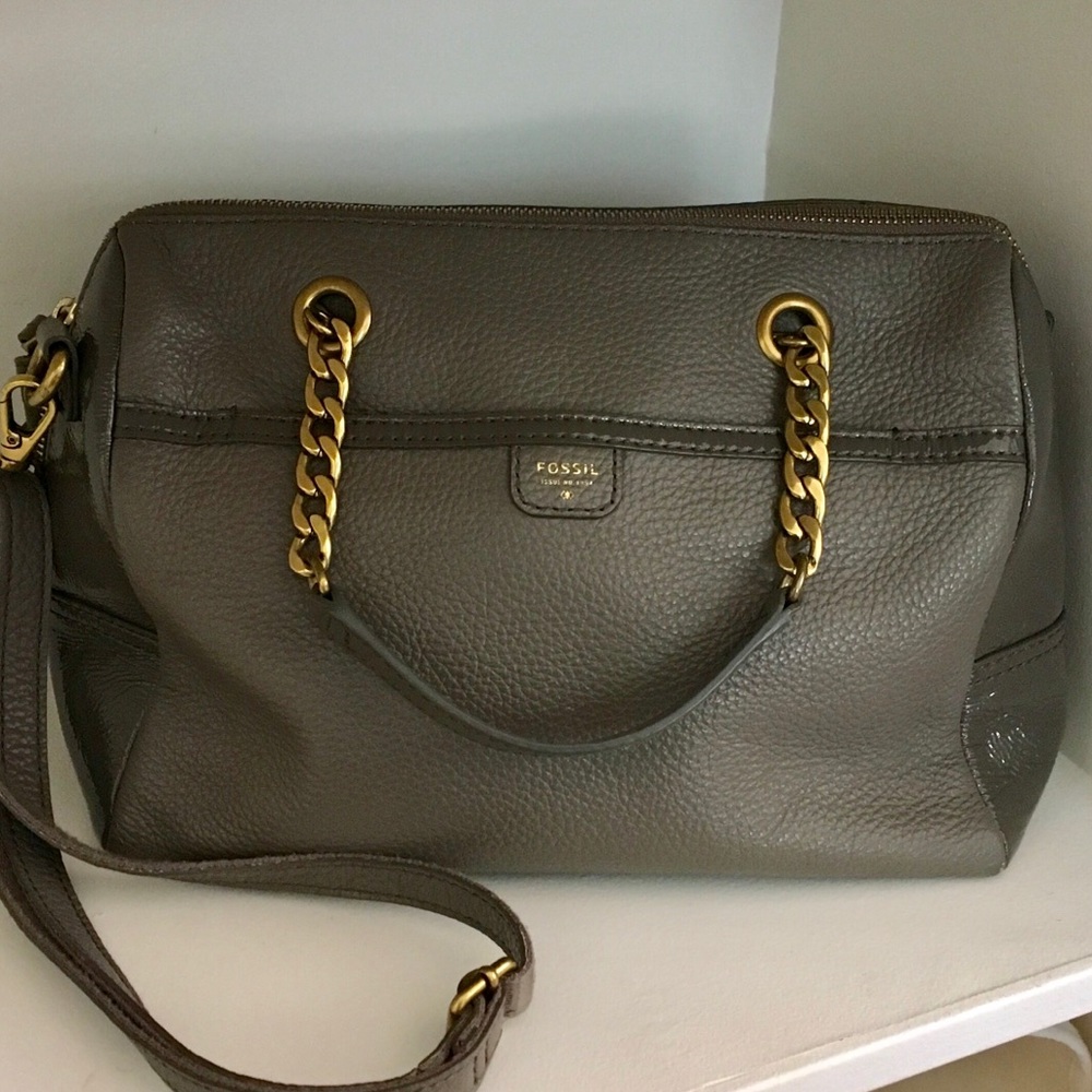 Fossil Mimi Satchel | Crossbody | Gold Accents